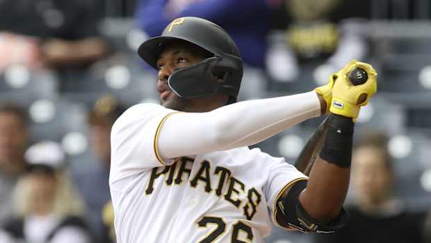 Pittsburgh Pirates LF Miguel Andújar hitting